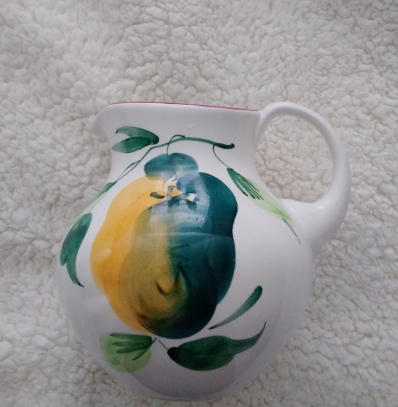 Italian Ceramic Fruit & Veggie Pitcher